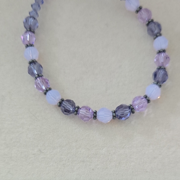 💜 Purple and Pink Beaded Bracelets Set - Picture 3 of 4